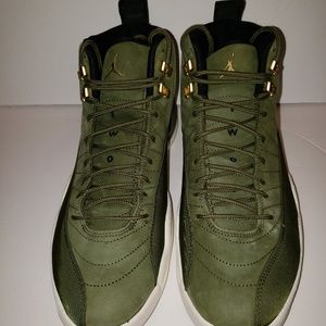 Retro 12 cp3 canvas metallic gold  green